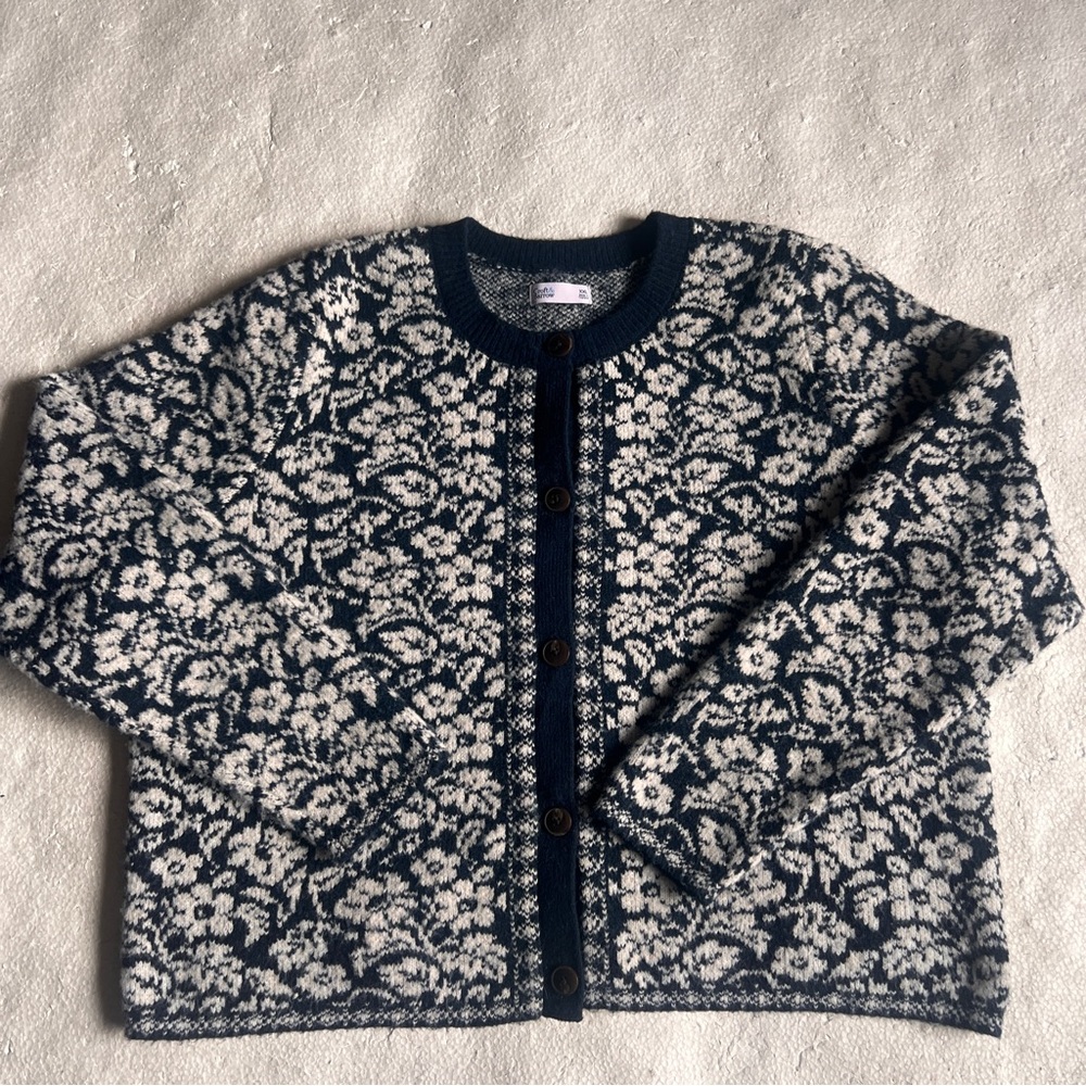 Croft&Barrow Floral Button-Front Knit Sweater  Women’s Size XXL